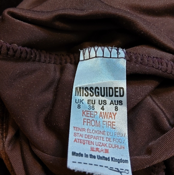 MISSGUIDED Chocolate Brown Velour Pantsuit - 4 - Picture 5 of 11